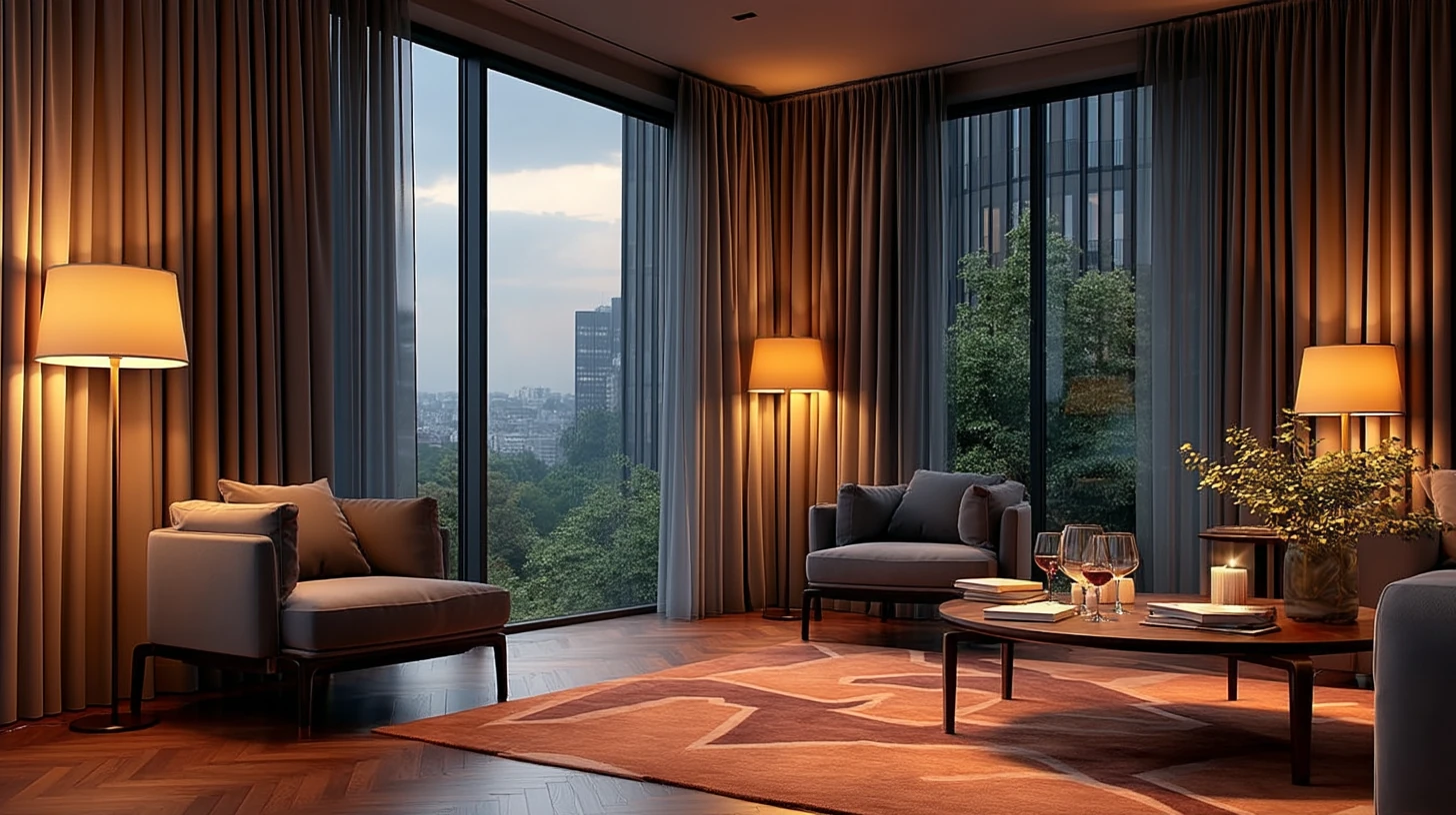 Tapis isolation phonique haute couture dans un home studio moderne, moquette acoustique épaisse avec sous-couche anti-bruit pour réduire les bruits de pas.